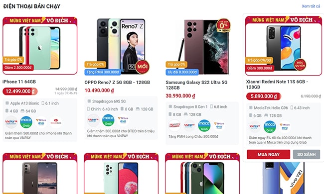 Thiết kế module khuyến mãi